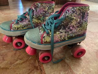 Pattini a rotelle con paillettes taglia eu 35