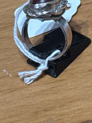 Anillo Plata Ley 925 con Piedra Roja