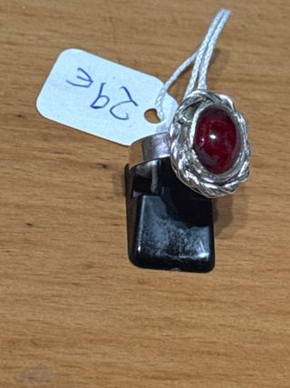Anillo Plata Ley 925 con Piedra Roja