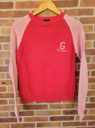 Suéter GANT Algodón Rojo y Rosa Talla S