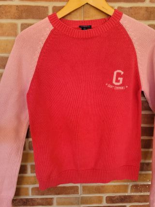 Suéter GANT Algodón Rojo y Rosa Talla S