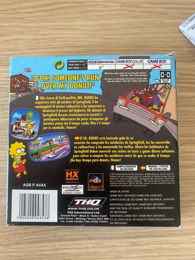 The Simpsons: Road Rage - Game Boy Advance