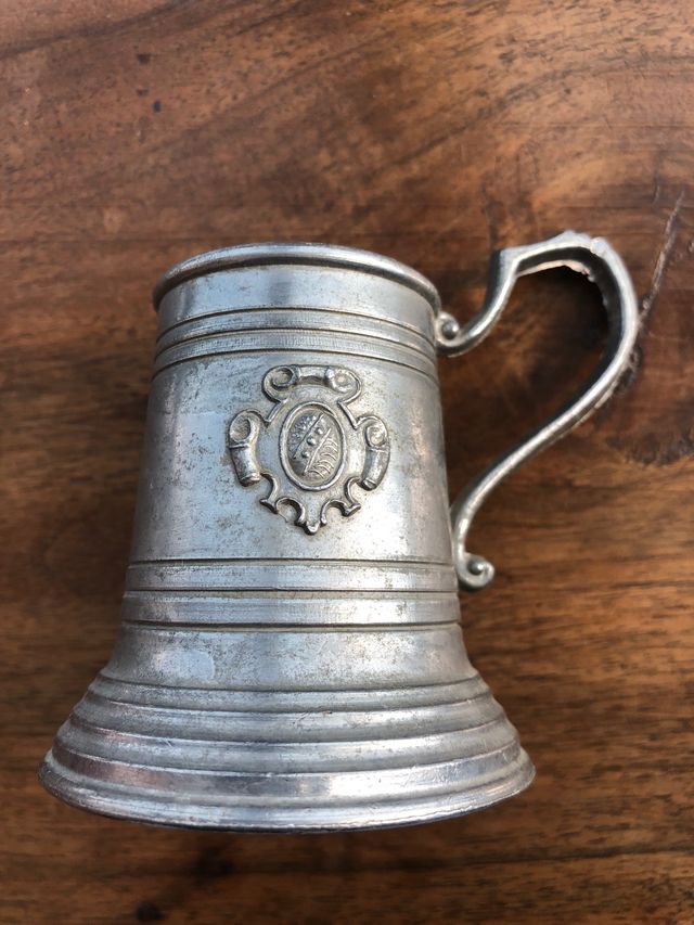 Coppa in peltro antica XX secolo piccolo boccale