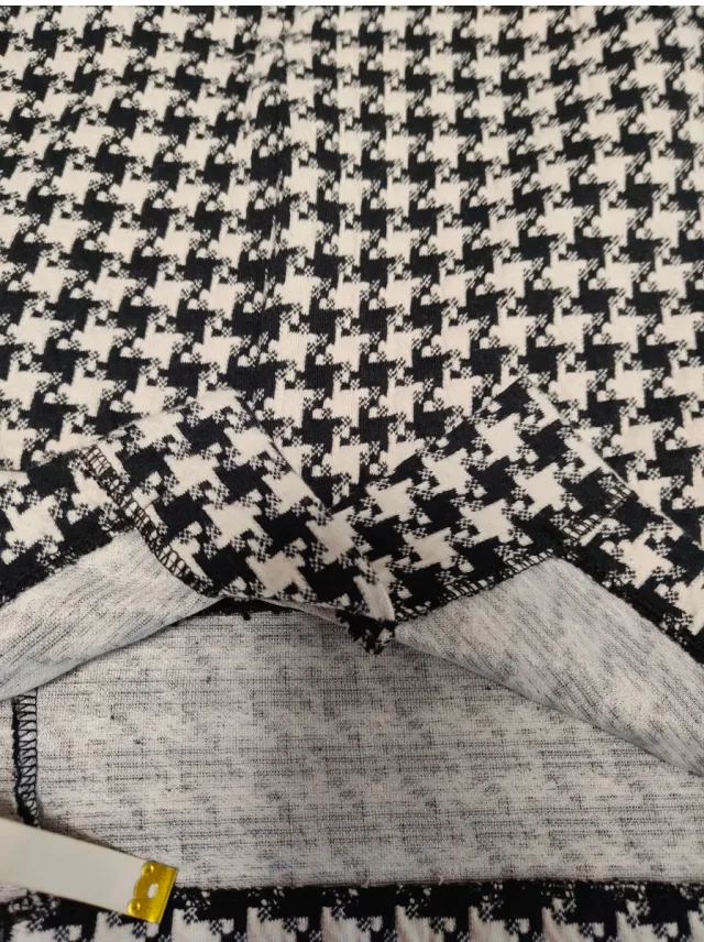 Falda pata gallo y camiseta canalé T.40