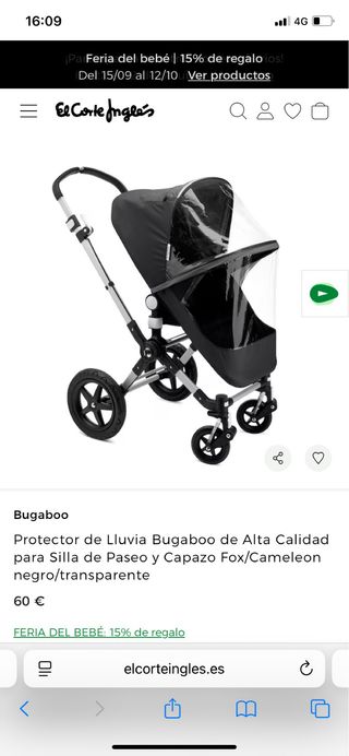 Funda lluvia Bugaboo 