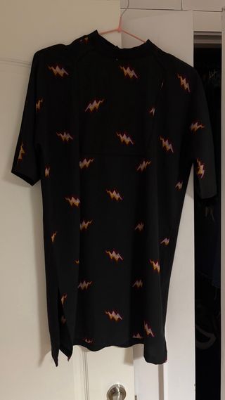 Camiseta Bimba y Lola Negra Estampada Rayos