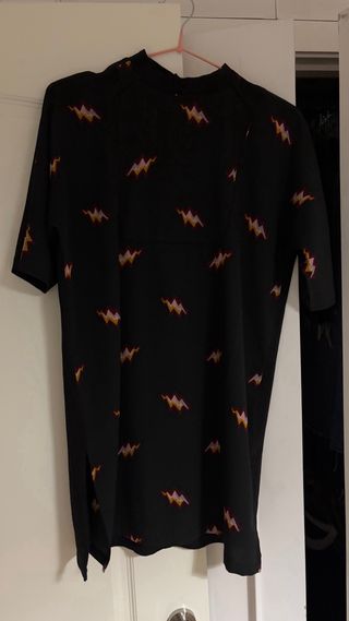 Camiseta Bimba y Lola Negra Estampada Rayos