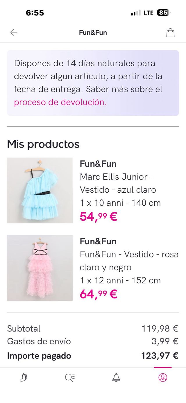 Vestido fiesta Marc Elis 10 años