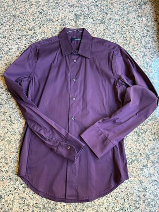 Camicia Uomo Zara Viola Taglia M
