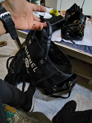 Borsa in tessuto Chanel Black Pearl