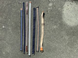 Cinturones de tela y cuero