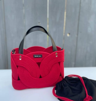 Borsa in cordoncino rossa