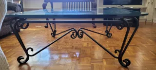 Mesa Centro Hierro Forjado y Cristal