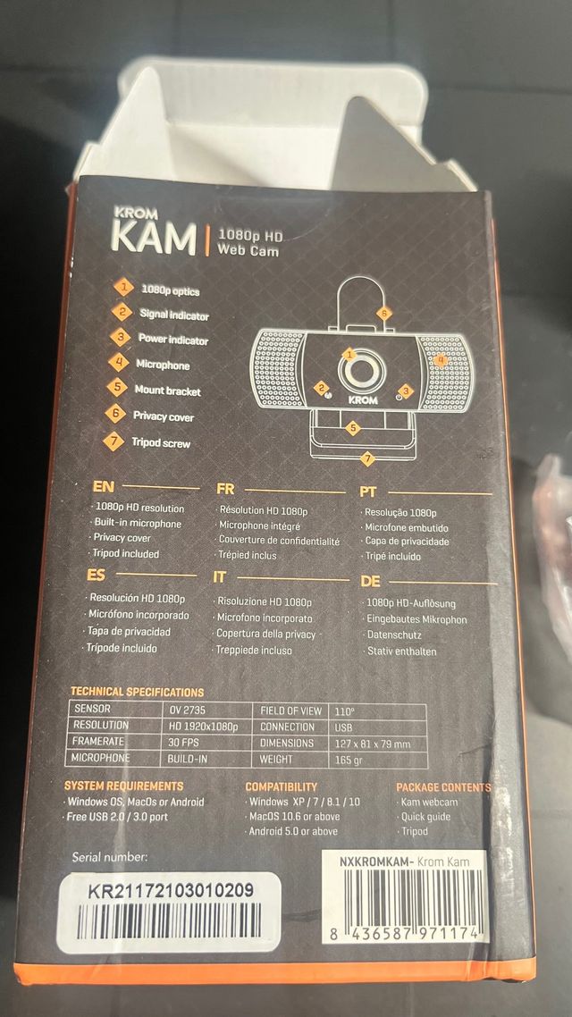 Webcam Krom 1080p HD