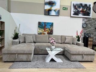 Sofá Cama Chaise Longue con 2 Arcón 330x165cm