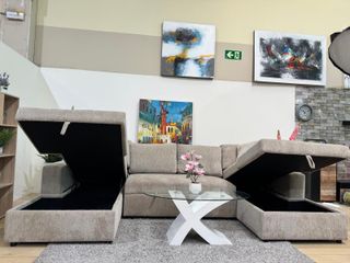 Sofá Cama Chaise Longue con 2 Arcón 330x165cm