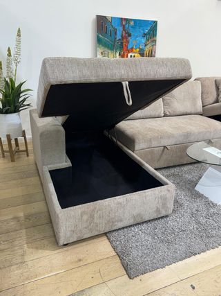 Sofá Cama Chaise Longue con 2 Arcón 330x165cm