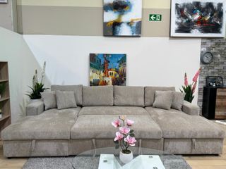 Sofá Cama Chaise Longue con 2 Arcón 330x165cm