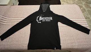 Felpa con cappuccio Boxeur des Rues nera