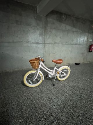 Bicicleta Banwood Infantil Rosa Cesta Mimbre