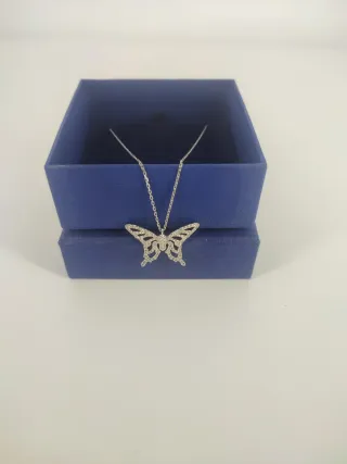 Collar Swarovski Mariposa Brillante Plata