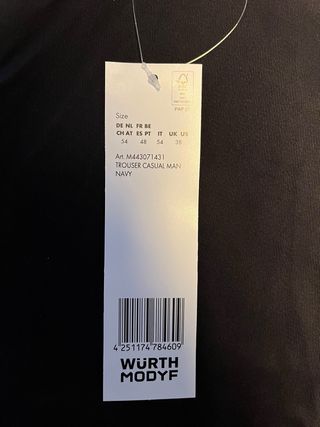 Pantalón casual negro Wurth