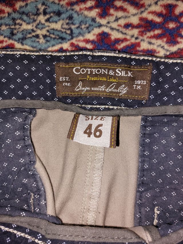 Pantaloni Cotton Silk Beige Taglia 46