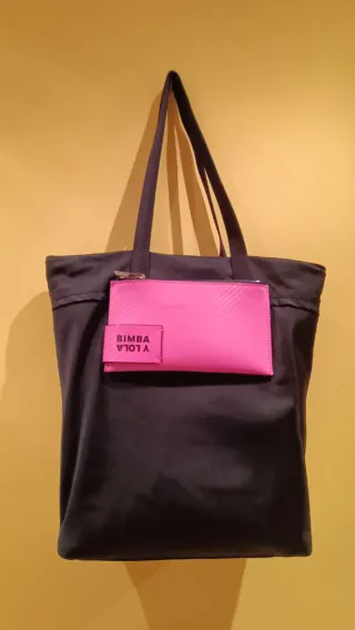 Bolso Tote Bimba y Lola Negro y Rosa