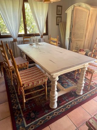 MESA DE COMEDOR + 6 SILLAS 