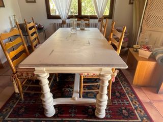 MESA DE COMEDOR + 6 SILLAS 