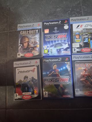 Lote 6 Juegos PS2: Call of Duty, PES, F1, MotoGP, 
