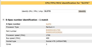 Intel Pentium 4 (1.7GHz) SL5TK