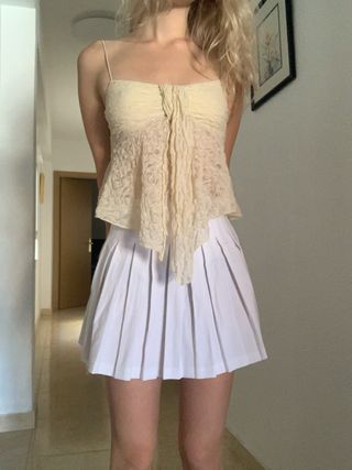 Top Bershka Beige Talla S