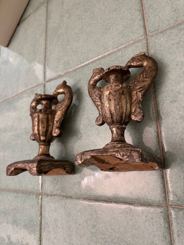 Coppia Portacandele Antichi del 1750 circa