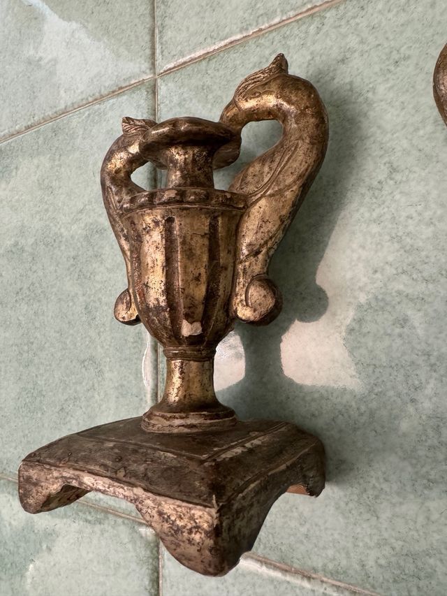 Coppia Portacandele Antichi del 1750 circa