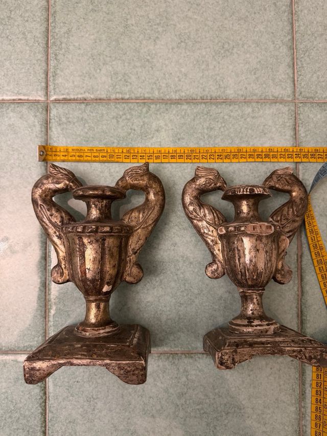 Coppia Portacandele Antichi del 1750 circa