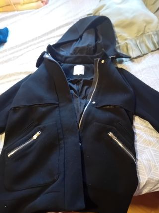 Abrigo mujer Zara Invierno Talla S Negro 