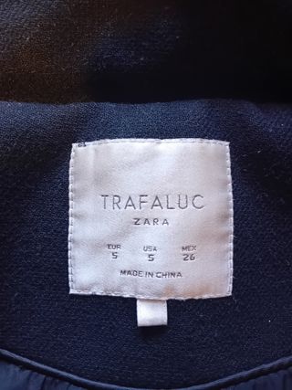 Abrigo mujer Zara Invierno Talla S Negro 