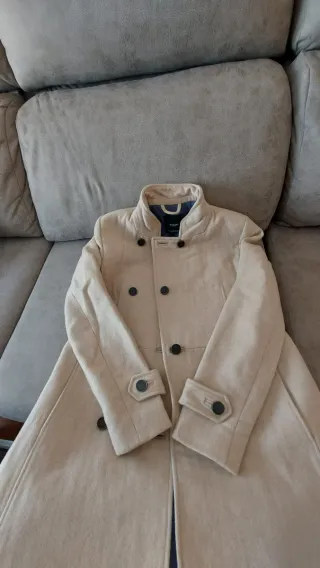 Abrigo Mujer Beige Abrigo