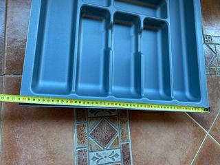 Cubertero Organizador Gris Plástico