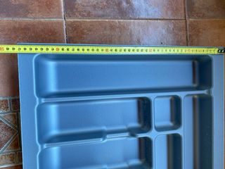 Cubertero Organizador Gris Plástico