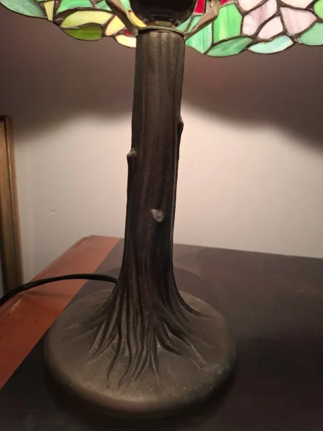 Lámpara tipo Tiffany Vidriera Flores