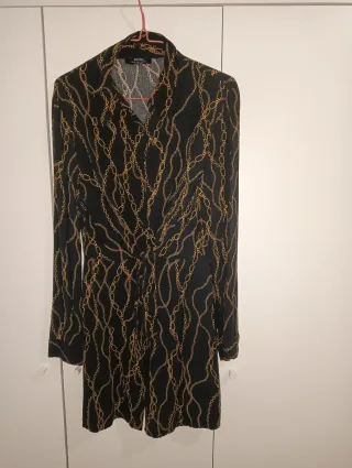 Vestido cadena negro/dorado 