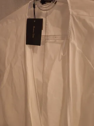 Blusa cruzada Massimo Dutti blanca