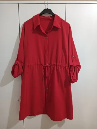 Vestido camisa rojo