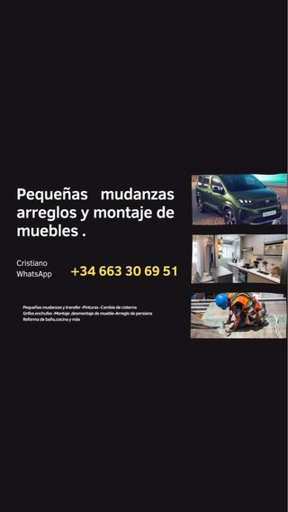 pequeñas mudanzas reformas y montaje de muebles 