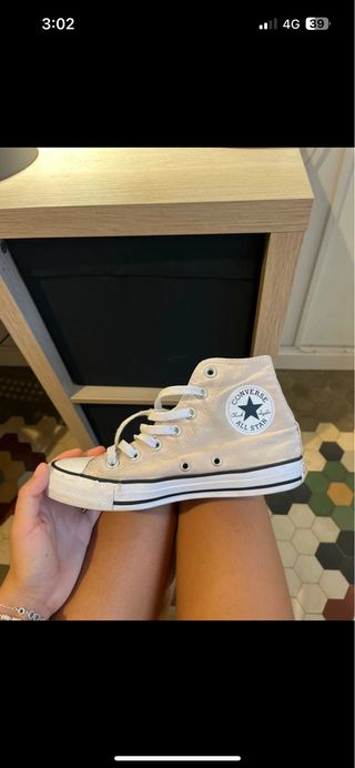 Zapatillas converse rosas pastel 
