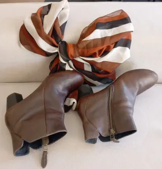 Botines de piel Camper marrones