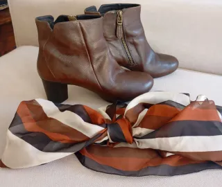 Botines de piel Camper marrones