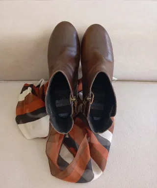 Botines de piel Camper marrones